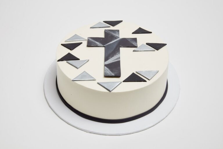 Charcoal Cross Cake