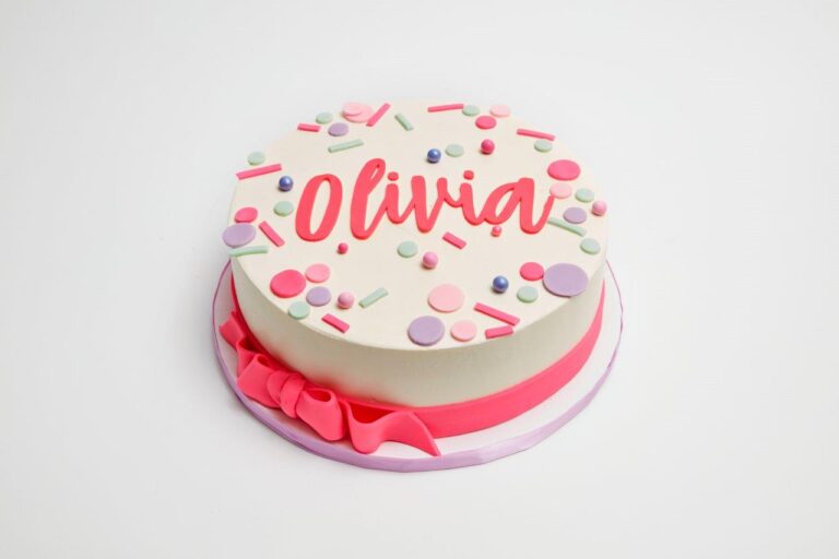 Delicate Script Cake