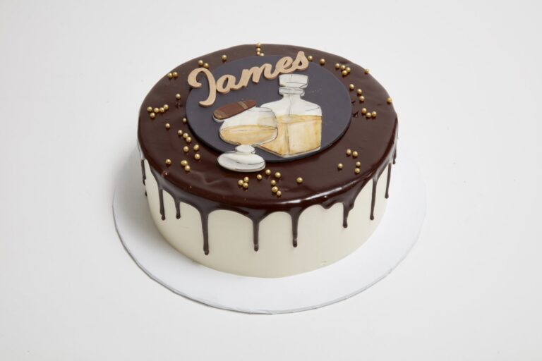 Whiskey and Cigars Cake