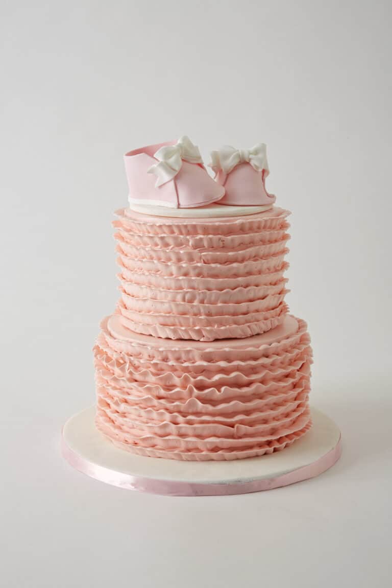 French Ruffle Booties Cake