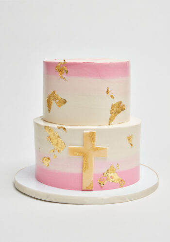 Gold Ombre Cross Cake in New York