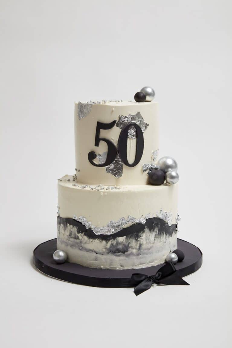 Onyx Number Baubles Cake