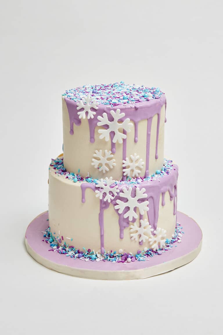 Pastel Snowflakes Cake