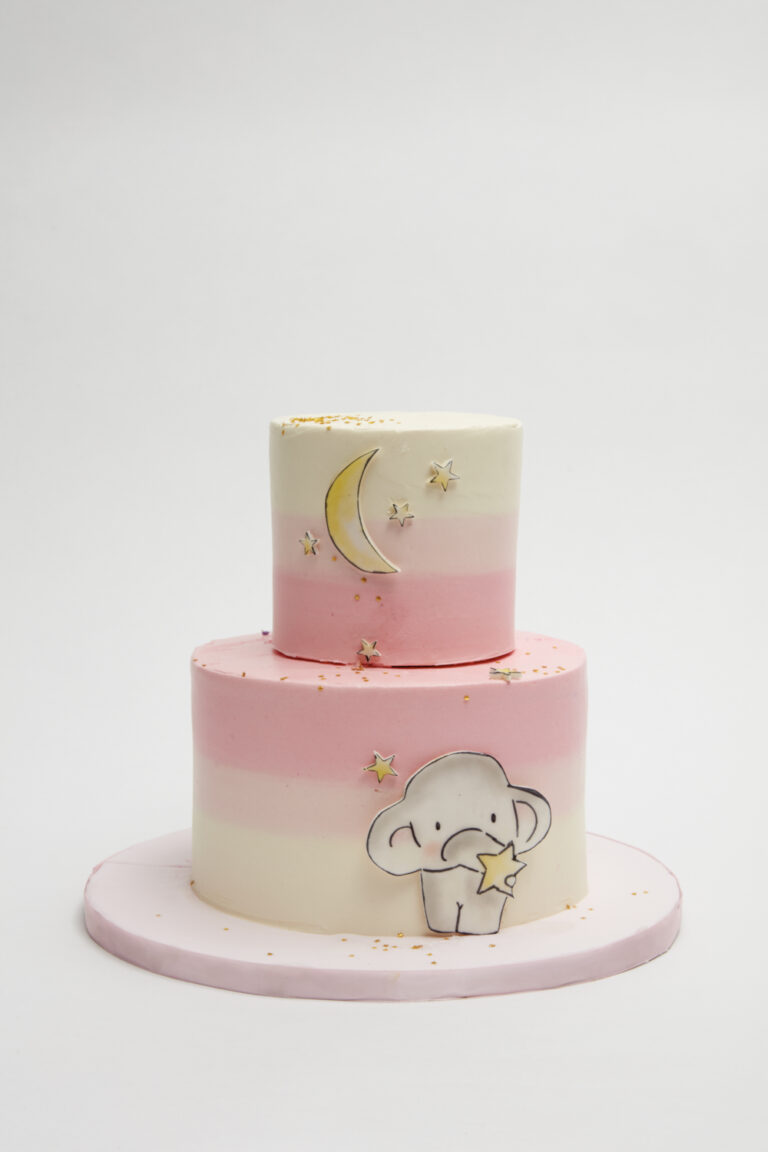 Watercolor Elephant Cake