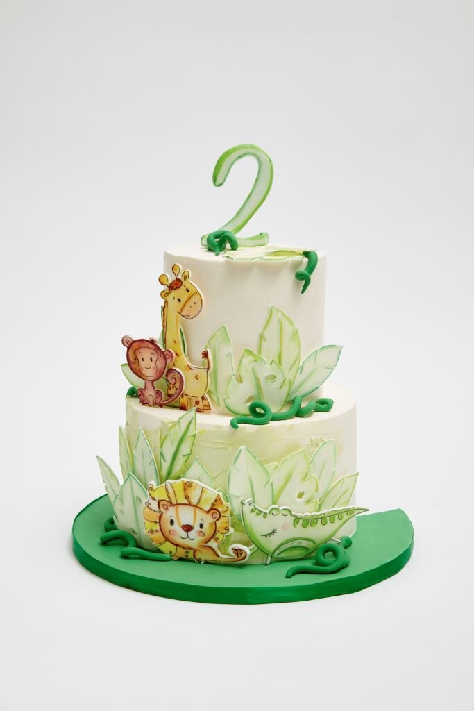 Watercolor Jungle Cake in New York