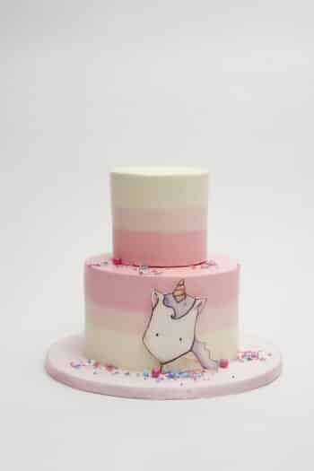 Watercolor Unicorn Cake