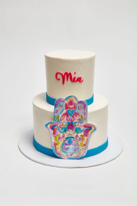 Watercolor Hamsa Cake
