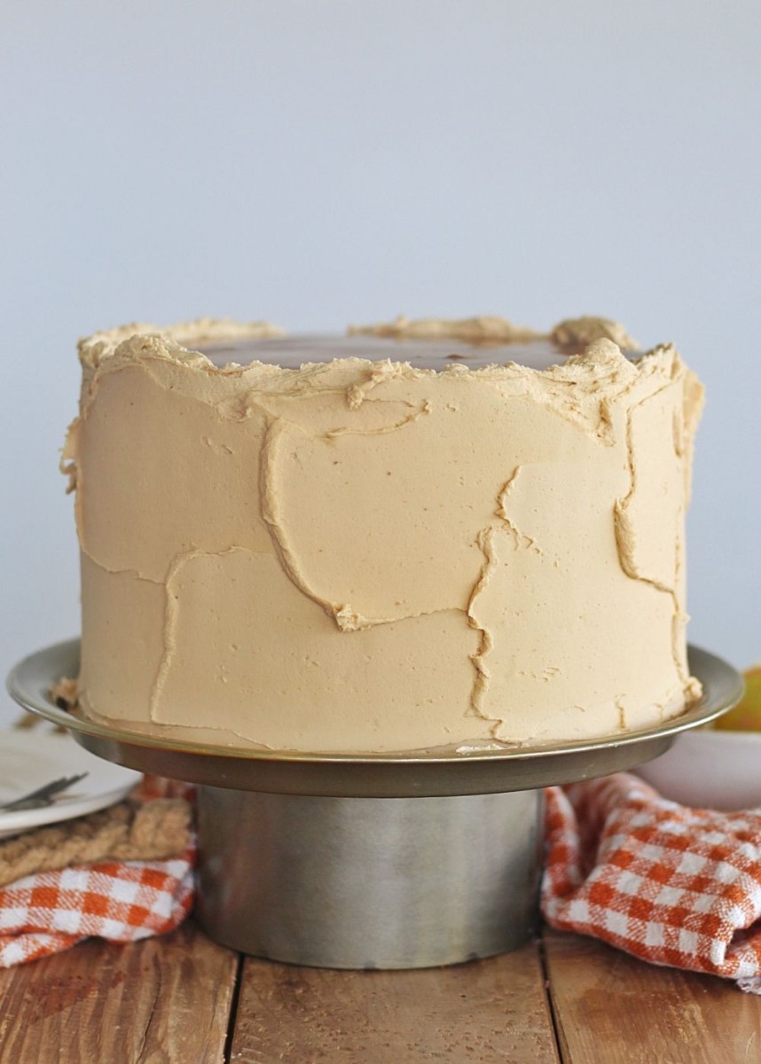 8" Matzoh Flour Vanilla Cake with Salted Caramel