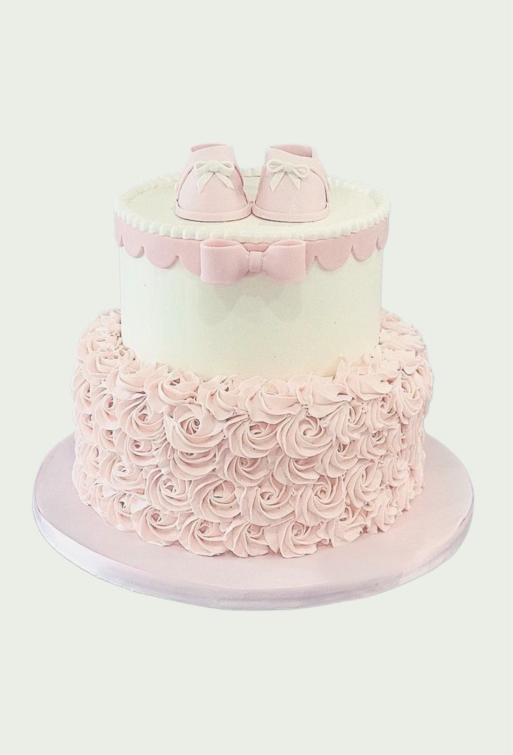 Rosettes & Booties Cake