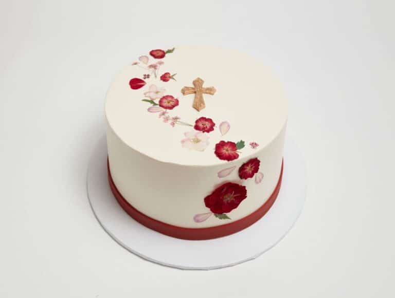 Cross & Floral Vine Cake