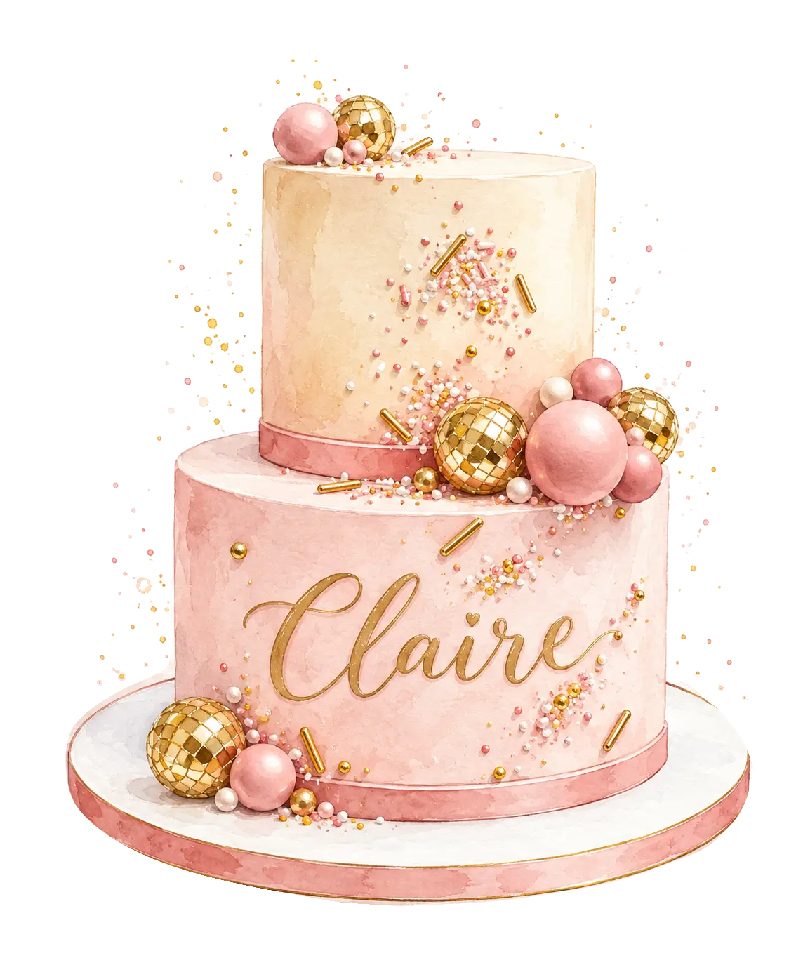 Petite Tier collection cake illustration